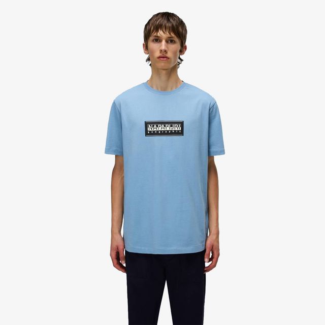 Napapijri S Box Logo Ss Faded Denim