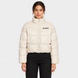 Karl Kani Retro Fake Leather Crop Puffer Light Sand