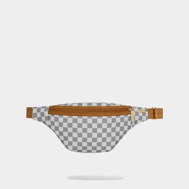 Sprayground Graff Embossed Cream Check Savvy Crossbody