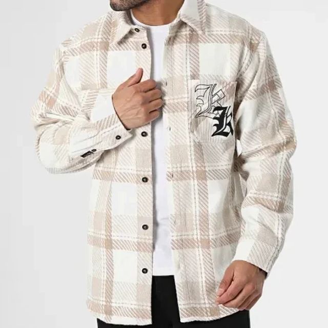 Karl Kani Woven Signature Flannel Print Light Sand