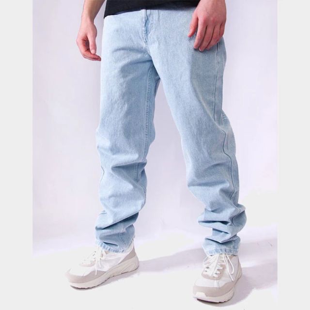 Karl Kani Og Baggy Five Pocket Flames Denim Bleached