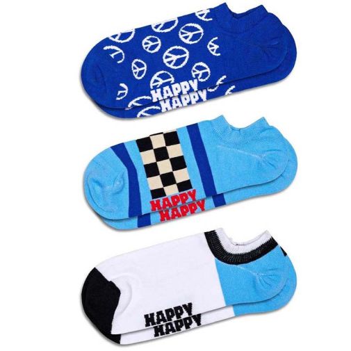 Happy Socks 3 Pack Peace No Show
