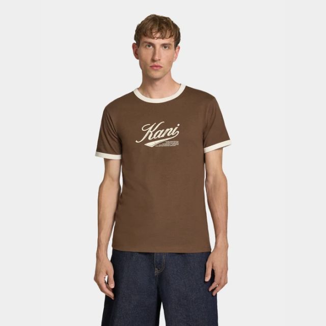 Karl Kani Cursive Varsity Regular Ringer T
