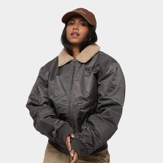 Karl Kani Chest Retro Bomber Anthracite
