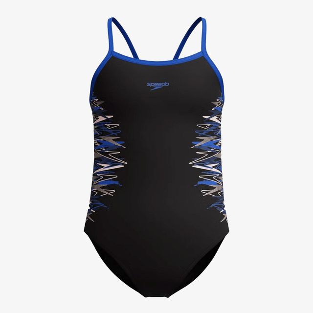 Speedo Plmt Tstrp Msclbck 1pc Blk Blu