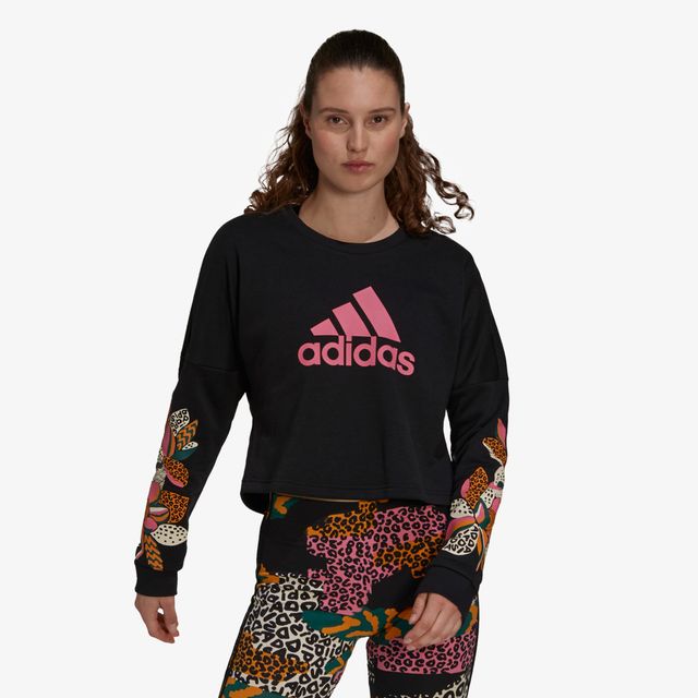 adidas Farm Print Loose Cropped Logo