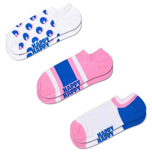 Happy Socks 3 Pack Wave Dot No Show