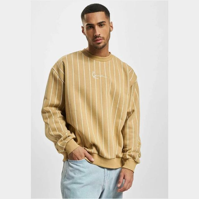 Karl Kani Small Signature Pinstripe Sand