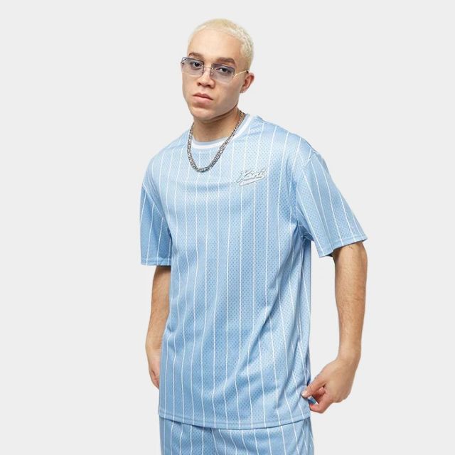 Karl Kani Chest Varsity Pinstripe Mesh Light